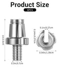 7mm Bike Brake Cable Lever Adjuster Screws Set for Mountain Bikes, aluminum bolts product size details and measurements