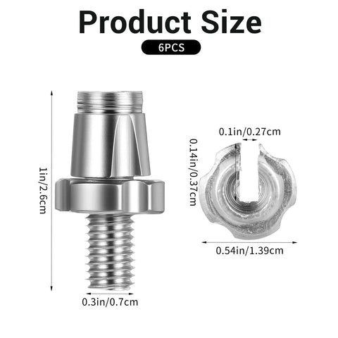 7mm Bike Brake Cable Lever Adjuster Screws Set for Mountain Bikes, aluminum bolts product size details and measurements