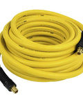 3/8-Inch X 50-Foot Premium Rubber Air Hose coiled, Cold Weather Flexible, Oil And Kink Resistant, Brass NPT Male Fittings