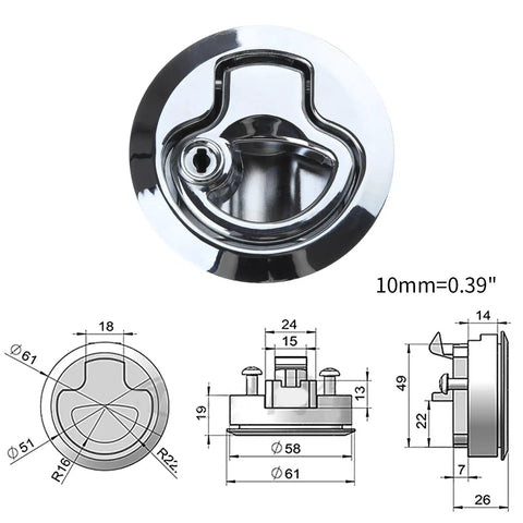 Heavy Duty Camper Cabinet Lock Latch for Motorhome RV Boat and Caravan with Combination Zinc Alloy Drawer Security Lock