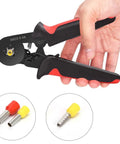 Heavy Duty Wire Ferrule Crimping Tool Kit Full Assortment Insulated Terminals Connector Pins Auto Electrical Repairs with crimping tool.