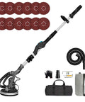 Heavy Duty Drywall Sander with Vacuum and Extendable Handle Pro Grade 9.5 Amp Electric Sander, includes 12 sanding discs and accessories