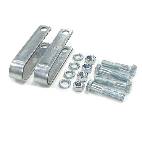 4 Inch Pulley Clevis Strap Kit for Extension Springs, Beefed Up Steel Construction, Zinc Plated, Includes 2 Clevis Straps