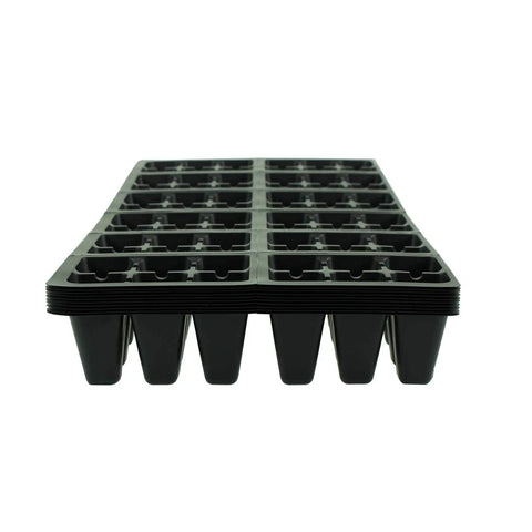 Black Plastic Garden Tray Inserts With 72 Planting Cells Per Sheet, 10 Sheets, 2x3 Grid, Nested 12 Sections, Drain Holes, Ideal For Nursery, Greenhouse, Seed Starting, And Veggie Gardening