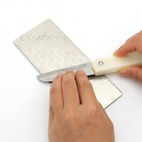Knife Sharpening Stone Set With Five Grits 400 600 800 1000 1200 Including Extra Fine And Coarse Plates Non Slip Base Honeycomb