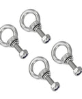 Rugged 304 Stainless Steel Eye Bolt M8x40mm With Lock Nuts And Spring Washers For Lifting, Hanging, And Tie Down Heavy Loads On Trailers, Trucks, And Outdoor Gear.