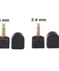 24 Pairs High Heel Replacement Tips Kit With 6 Size Options 8mm 9mm 10mm 11mm 12mm And 12.5mm U Shaped Anti Slip Black Pro Grade Shoe Repair Kit For Quick Replacements And Longevity showing 3mm and 2.4mm pin diameters