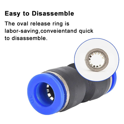 Straight Push To Connect Pneumatic Fittings 4mm Tube OD Quick Release Air Line Hose Kit Set Ten Pieces High Pressure Resistant