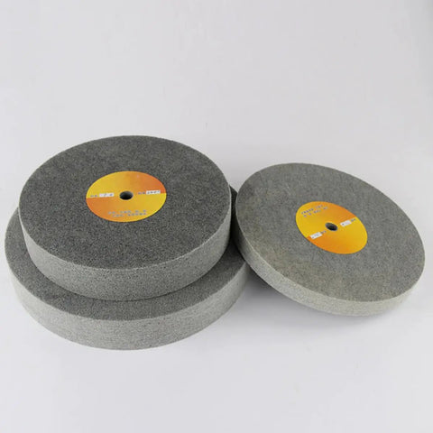 Nylon Fiber Polishing Wheel With Buffing Pad And Grinding Discs 5 Pack for metal and wood polishing with orange center labels.