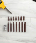 The ifundom 15 Piece Auto Mechanic Tool Kit features Precision Alloy Hex Socket Set For Car Repair, Includes 1/2 Inch Adapter And Storage Case, Perfect Fit For Automobile Tire Service And Everyday Garage Work, with adapter and bits