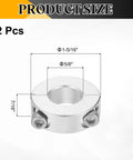 Two-Piece Double Split Shaft Collar Clamp-On Set Screw Collars For Five Eighths Bore And One Point Three One Two Five Inch Outer Diameter Aluminum 2024 Lightweight Built To Last Solid Lockdown For Smooth Spin, 2 pcs, 5/8 bore