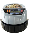 Piudoiliy Electric Coin Sorter Machine With Led Display And 8 Bins, featuring large coin hopper and digital screen, perfect for fast sorting.