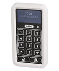 No Drama Smooth Wireless Bluetooth Keypad With Sleek Touch Display For Straight Up Secure Code Entry And Easy Wall Mount Setup In Crisp White Finish, close-up view