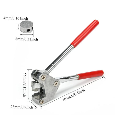100 Pcs Round Lead Seals Kit With Easy Grip Sealing Pliers And Crimper 10x5mm Seals Red Handle Includes 100m Copper Wire