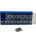 Replacement Carbide Inserts CB160408 APKT160408-PM YBG202 for Aluminum Machining displayed in a blue storage box