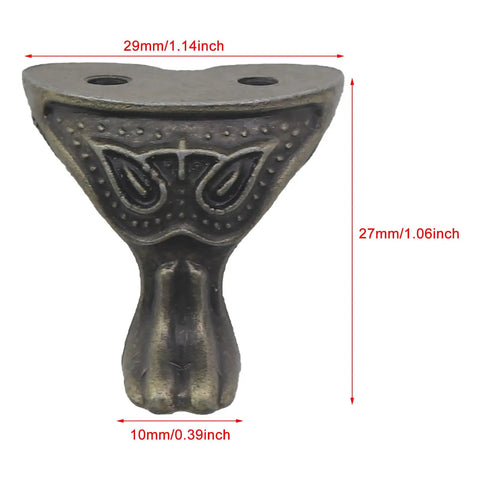 Antique Bronze 8 Pack Decorative Corner Protectors With Screws For Gift Boxes And Wooden Chests Zinc Alloy Fittings detail view