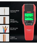 Heavy Duty Digital Wall Scanner And Stud Finder With Live Wire And Electric Cable Detector Metal Probe Tool showing detection details.