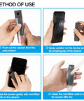 Instructions for using the 2 In 1 Screen Cleaner Kit With Mist Spray And Refill Microfiber Cloth Keyboard Brush And Glasses Cloth