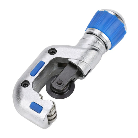 Close-up of 4-32mm Bearing Pipe Cutter For Copper, Aluminum, And Stainless Steel Tubing, Roller Tube Cutting Tool With Non Slip Grip and HSS Blade
