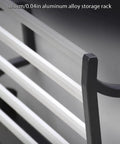 Close-up of aluminum alloy storage rack for No Fuss Slick Heavy Duty Foldable Mobile Training Table With Secure Lock Swivel Rollers.