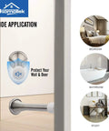 Dang Sturdy 12 Pack Spring Door Stops With Rubber Bumpers, Heavy Duty Satin Nickel Baseboard Guards used in various rooms.