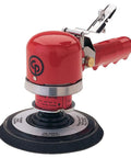 6 Inch Air Random Orbital Sander PSA Heavy Duty Dual Mode Rotary And Random Sanding 10000 RPM With Insulated Grip and Lock Off Throttle