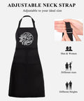 I'll Be In My Office Garden Lover Apron For Women And Men with adjustable neck strap, two pockets, black waterproof polyester.