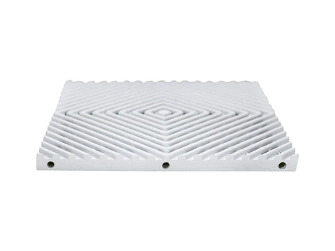 Vented Interlocking Radiator Cover Tiles Set For Home And Office, No Tools Needed, Super Easy Install, Fits Most Small To Medium Radiators, White 30 Tile Pack, showing single tile detail