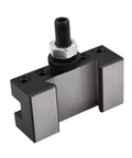 Hella Sturdy 250 101 Quick Change Tool Post Set For Mini Lathe And Metal Machining featuring a black steel face holder with locking mechanism.