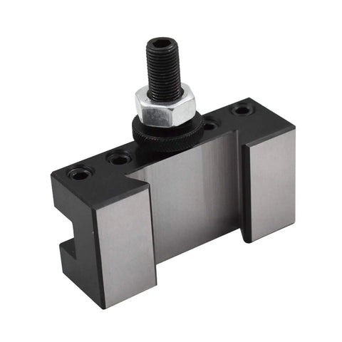 Hella Sturdy 250 101 Quick Change Tool Post Set For Mini Lathe And Metal Machining featuring a black steel face holder with locking mechanism.