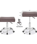 Rolling Swivel Stool With Wheels Height Adjustable From 21 To 29 Inches Heavy Duty For Office Home Desk Counter Salon