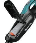 Close-up of the Cordless Vacuum For Workshop And Home, 18V LXT Tool Only dust bag compartment open.