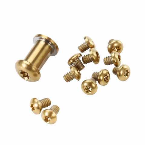 13-Piece Titanium Screw And Pivot Gear Kit For Bugout 535 Bailout 537 Mini Bugout 533 With Pivot Nut Pivot Screw in Gold