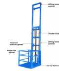 Heavy Duty Electric Lifting Platform With Guide Rails For Small Elevator Use Featuring 500Kg Load Capacity thick steel build with remote control.
