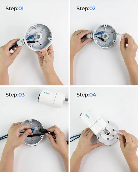 Step-by-step installation of Durable Aluminum Junction Box B10 For Outdoor And Indoor CCTV Bullet Cameras Built To Last.