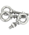 Top Shelf 304 Stainless Steel Eye Nut And Washer Set M3 M4 M5 M6 M8 with polished finish for outdoor gear and lifting.