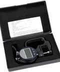 Digital Thickness Gauge 0 To 12.7mm And 0.5In With 0.01mm 0.0005In Resolution, Easy Read LCD, Ultra Precise Thickness Meter For Paper Film Leather And Wire, Great For Printing Press Settings Black in foam case