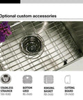 Stainless Steel Undermount Kitchen Sink 24 Inch D Bowl With 18 Gauge T304 Construction Rugged Workhorse Durable Rust Resistant