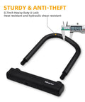 Heavy Duty U Lock With 18mm Hardened Shackle And 6ft Steel Security Cable For E Bikes And Electric Scooters Includes 3 Keys Built For Real World Anti Theft On Motorcycles Moped Dirt Bikes And Tri Bikes, black U lock with 0.7-inch shackle