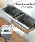 Stainless Steel Medical Trolley With Drawer, 3 Tier Lab Cart for Hospital with ball track design and smooth rolling wheels.