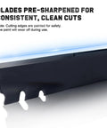 Close-up of Recycler 22-Inch Blade Set For Toro Deck Mowers Mulching Replacement Parts with pre-sharpened edges.