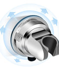 Removable Shower Head Holder For Bathroom With No Drill Suction Cup Adjustable Handheld Shower Bracket In Stainless Steel