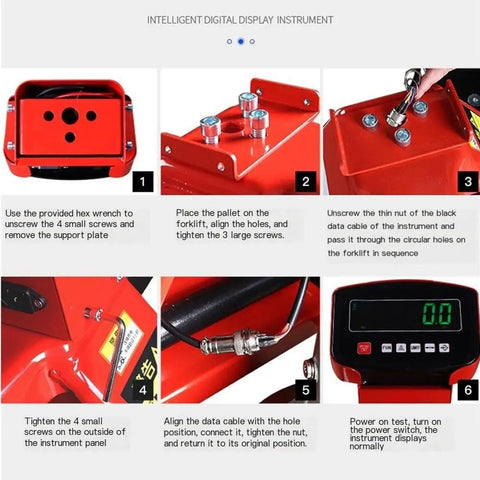 Heavy Duty Pallet Truck Scale With Digital Screen And Comfort Grip Handle Built For Rock Solid Job Site Hauling No Sweat Unloading Industrial Weighing System Four Load Cells Auto Shut Off 4400 Lb Capacity 46 Inch Forks For Smooth Freight Moves