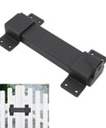 Badass Heavy Duty Carbon Steel Slide Gate Latch Lock With Reinforced Padlock Hole For Fence Shed Barn Yard Security Bolt, black.