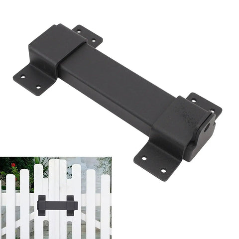 Badass Heavy Duty Carbon Steel Slide Gate Latch Lock With Reinforced Padlock Hole For Fence Shed Barn Yard Security Bolt, black.