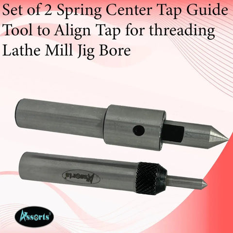 Two Pack Spring Center Tap Guide Tools For Precise Thread Alignment On Lathes Mills And Jig Borers MT2 And MT3 Shank Options