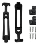Coufce 2-pack rubber flexible draw latches with six mounting screws and posts