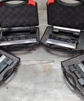 Heavy Duty 8 Inch Magnetic Vise Mount Metal Brake Bender cases with foam padding and metal components in open view