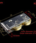 Heavy Duty Sliding Door Rollers And Glide Like Butter Window Pulleys Made From Durable Stainless Steel With Copper Double Wheel Track Hardware For Rock Solid Cabinet Furniture Bathroom Shower Glides Quick Setup dimensions with measurements