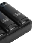 Close-up of 4 In 1 Remote Battery Charging Station with Built In USB Cable and LED Indicator Black with 2800mAh batteries